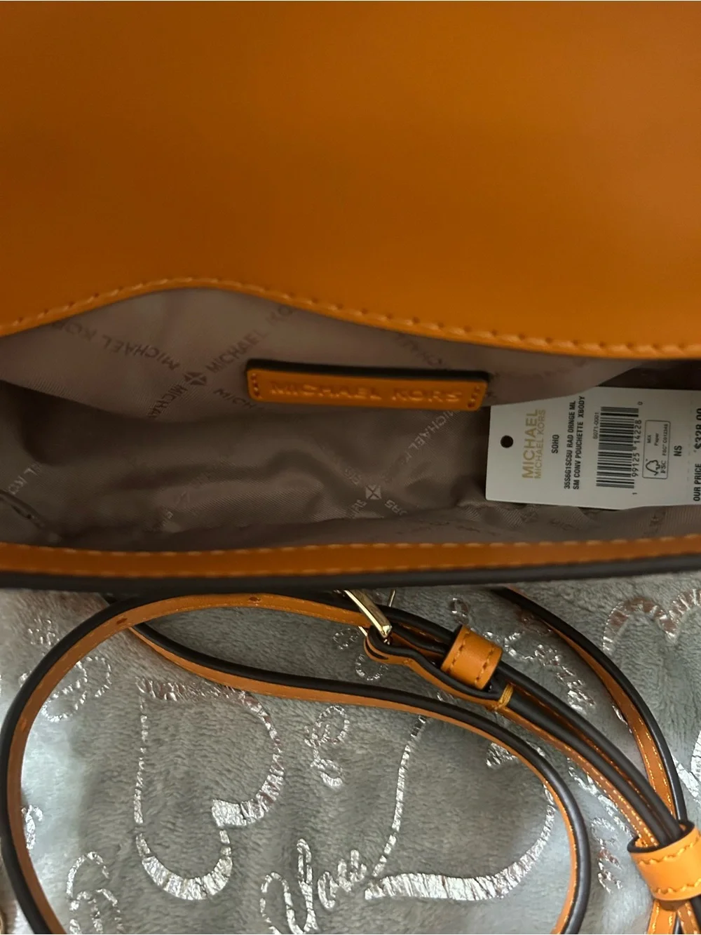NWT Michael Kors Soho Fruit Printed Signature Logo Convertible Crossbody white - Picture 12 of 14
